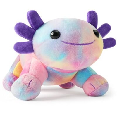 Smiling 10.8 Inch Axolotl Plush Toy (1/10) 10.8 inch plush axolotl stuffed animal with a smiling face — Image 1 of 10