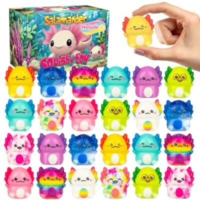 24 Pack Slow Squishy Stress Fidgets (1/10) Axolotl squishy 24 pack stress fidgets for party favors — Image 1 of 10